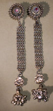 Load image into Gallery viewer, Shoulder Duster Earrings with Gilt Indian Components
