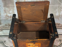 Load image into Gallery viewer, Folk Art Box With Painted American West Prairie School  Graphics
