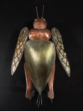 Load image into Gallery viewer, Mid Century Modern Copper, Brass, Bronze and Pewter Cock Roach Server
