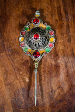 Load image into Gallery viewer, Enameled Fibula Stickpins as Hair Ornament from Morocco
