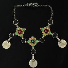 Load image into Gallery viewer, Silver Enameled Choker from Tiznit , Morocco
