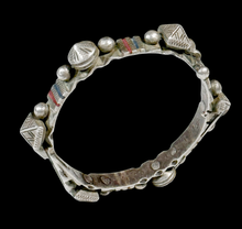 Load image into Gallery viewer, Tuareg Silver Bracelet with Enameling
