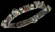 Load image into Gallery viewer, Tuareg Silver Bracelet with Enameling

