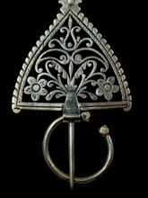 Load image into Gallery viewer, Silver Fibula Collection on Leather Thongs
