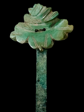 Load image into Gallery viewer, Ancient Chinese Tang Period Jade &amp; Bronze Hair Pin
