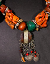 Load image into Gallery viewer, Moroccan Coral, Amber, Amazonite Dra Necklace

