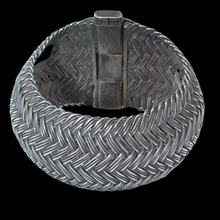 Load image into Gallery viewer, Monumental Silver Woven Indian Cuff
