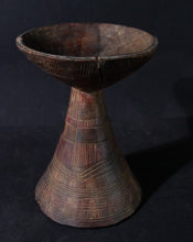 Load image into Gallery viewer, Wood Carved Pedestaled Bowl Ethiopia
