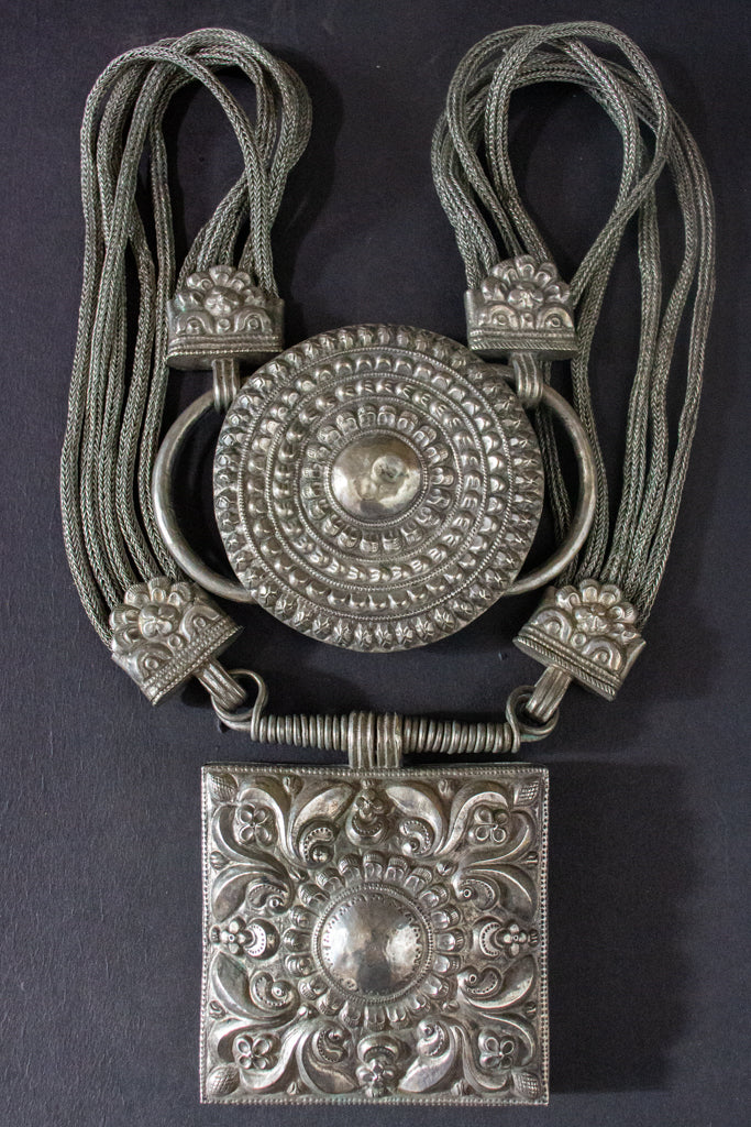 Nepalese Jantar  Lotus  Necklace