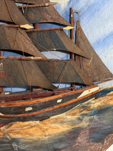 Load image into Gallery viewer, Folk Art  Antique Clipper Ship Wall Plaque
