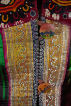 Load image into Gallery viewer, Suzi Click Ikat Silk Jacket with Indian Embroidery Details
