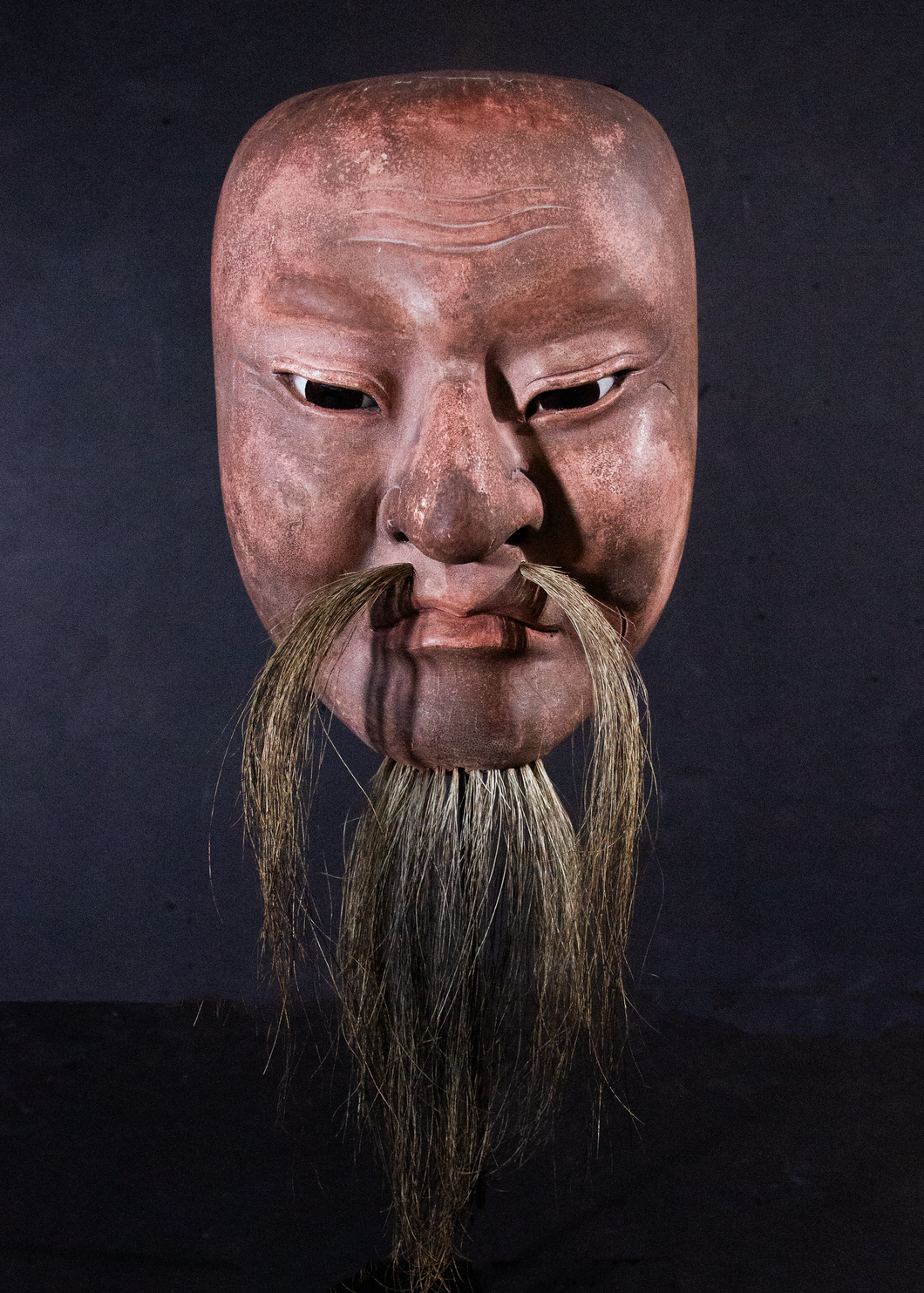 Japanese lacquered Paper-mache' Noh Mask