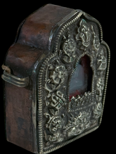 Load image into Gallery viewer, Silver Tibetan Gau with  Auspicious Symbols in Padded Case
