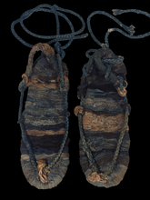 Load image into Gallery viewer, Pair of Rare Antique  Boro Japanese Sandals
