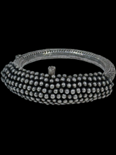 Load image into Gallery viewer, Silver Rajasthani Antique  Bangle with Bunching Balls
