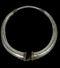 Load image into Gallery viewer, Rabari Antique Silver Rajasthan India  Torque Style Necklace
