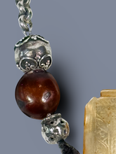 Load image into Gallery viewer, Seljuk Period Shell Designer Silver and Carnelian  Necklace
