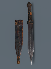 Load image into Gallery viewer, Leather Wood Antique Tuareg Tedda
