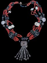 Load image into Gallery viewer, Tajik Coral and Silver Necklace Collection
