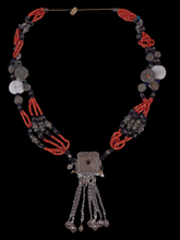 Load image into Gallery viewer, Tajik Coral and Silver Necklace Collection
