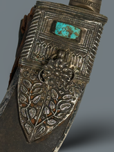 Load image into Gallery viewer, Antique Gurkha Kothimora Khukuri (Kukri)  with Silver and Turquoise
