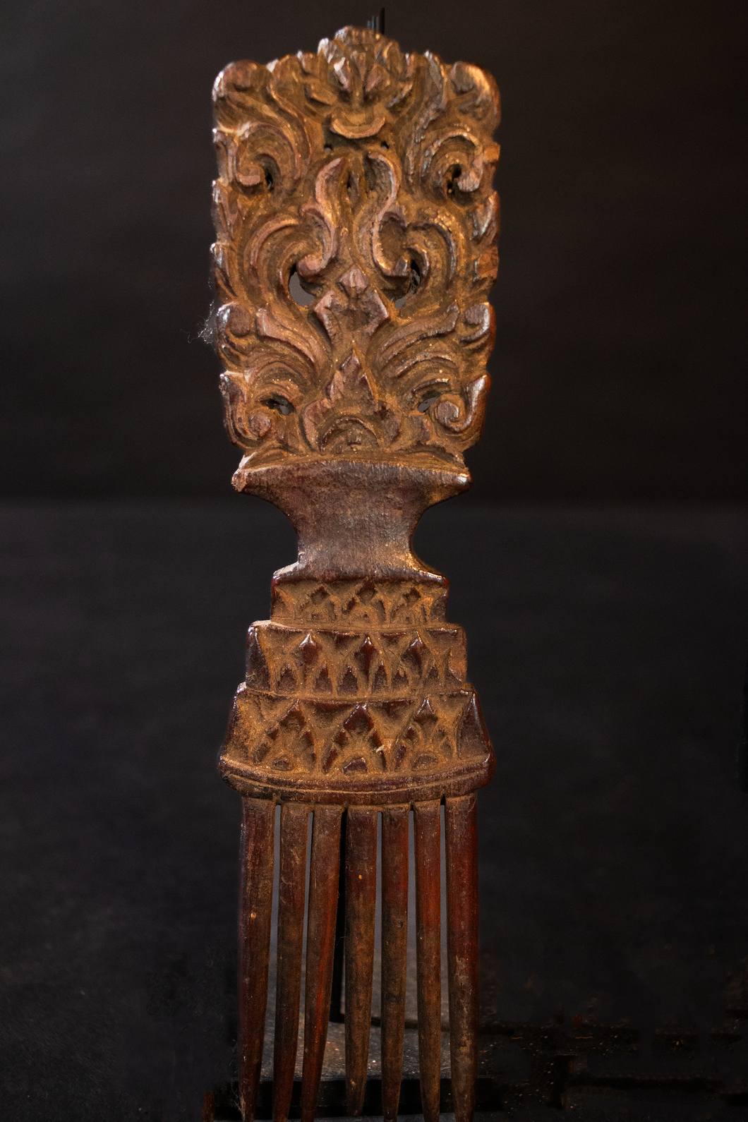 Comb Carved Wood from Bali  Indonesia