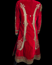 Load image into Gallery viewer, Antique Afghanistan Velvet and Gold Soutache Embroidered Dress
