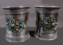 Load image into Gallery viewer, Thai Enameled Silver Cuffs
