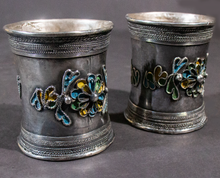 Load image into Gallery viewer, Thai Enameled Silver Cuffs
