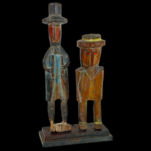 Load image into Gallery viewer, A Rare Pair of Carved and Polychromed  Guna  Nudsu Figures Panama
