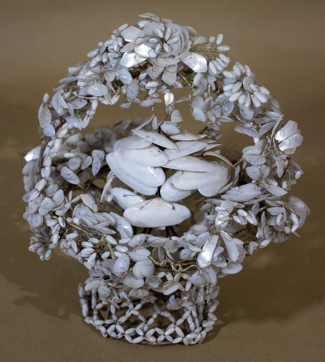 Victorian Valentine Shell Basket