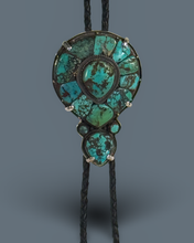 Load image into Gallery viewer, Bolo Up cycled Tibetan 19th c Akor Earring
