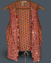 Load image into Gallery viewer, American Rag Embroidered Vest with Indian Mirror Work and Paisley Blouse
