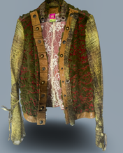 Load image into Gallery viewer, God Save The Queen Moss Green  Leather Jacket

