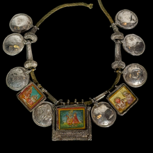 Load image into Gallery viewer, Indian Silver and Reverse Glass Necklace
