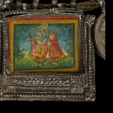 Load image into Gallery viewer, Indian Silver and Reverse Glass Necklace
