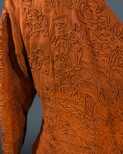 Load image into Gallery viewer, Orange on Orange  Embroidered Jacket with Side Ties

