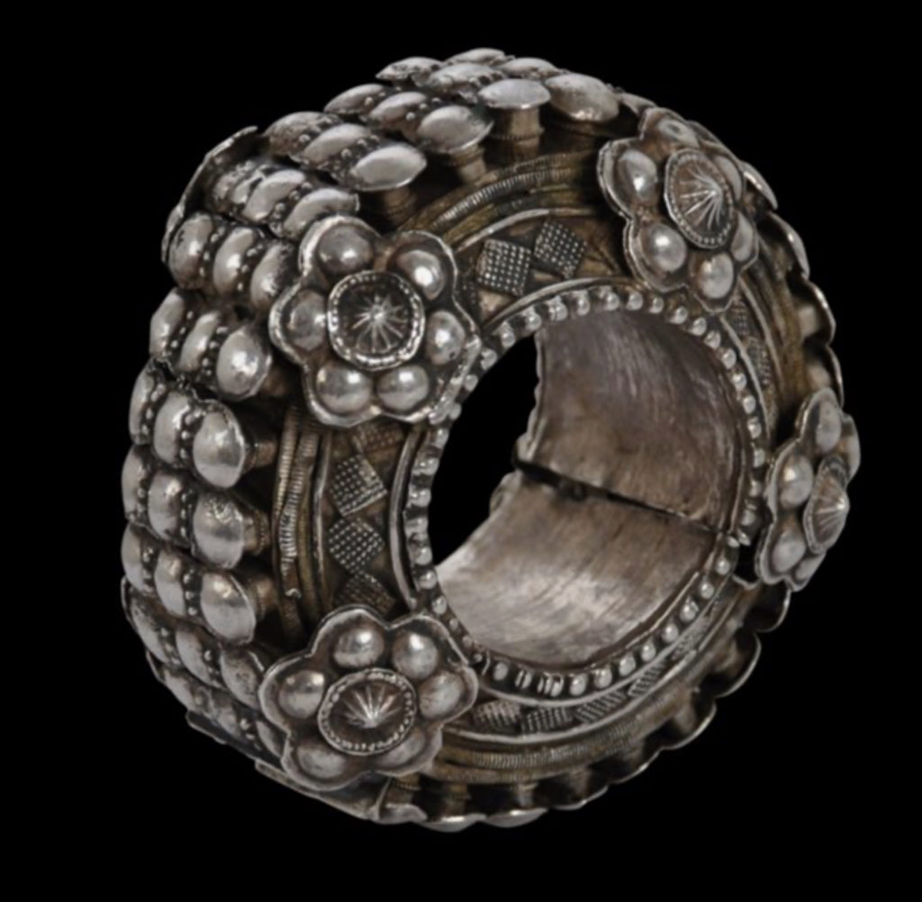 Monumental Silver Cuff from India