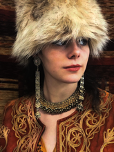 Load image into Gallery viewer, Gilt Indian  Style Orientalist Choker with Velvet Backing
