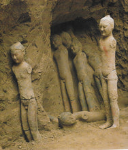 Load image into Gallery viewer, Colored plate showing similar figures in the mausoleum dig site.
