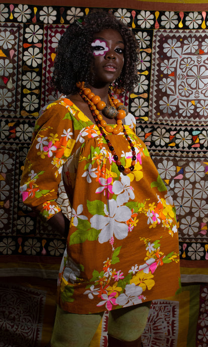 Flower power 1960's mini-dress or tunic