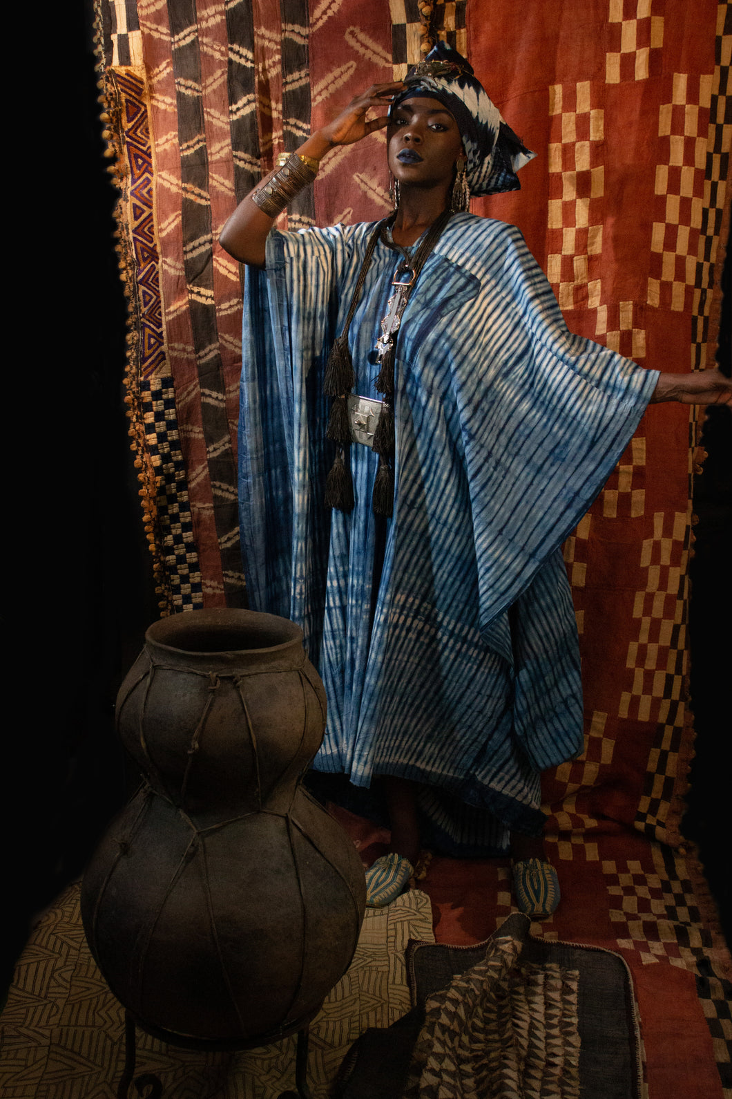 Tiei-Dye  Indigo Ghana Tunic
