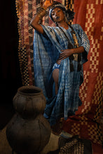 Load image into Gallery viewer, Tiei-Dye  Indigo Ghana Tunic
