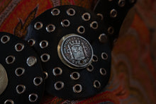 Load image into Gallery viewer, Leather 70&#39;s Belt With Antique Moroccan Silver Coins

