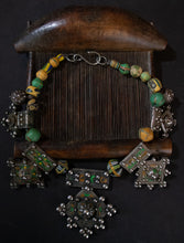 Load image into Gallery viewer, Mauritanian Silver and Trade Bead Designed Necklace
