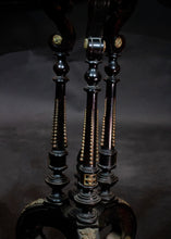 Load image into Gallery viewer, Closeup of gilt &quot;beadwork&quot; carved table legs

