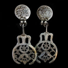 Load image into Gallery viewer, Silver Statement Earrings Egyptian Components designed by Atelier Carpe Diem
