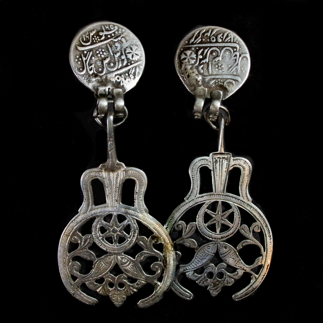Silver Statement Earrings Egyptian Components designed by Atelier Carpe Diem