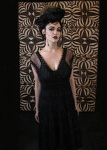 Load image into Gallery viewer, Black Lace Dress with Sequins
