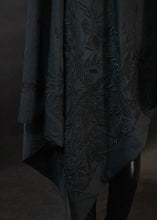 Load image into Gallery viewer, Black Victorian Mourning Cape with Embroidery
